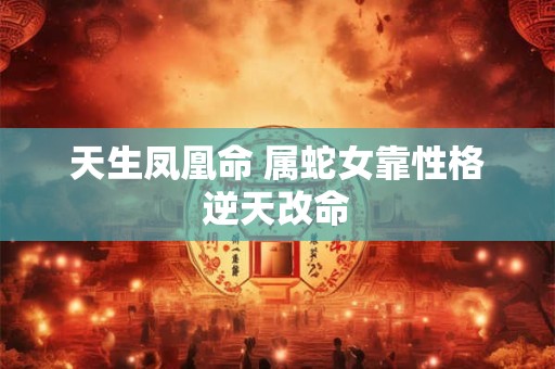 天生凤凰命 属蛇女靠性格逆天改命