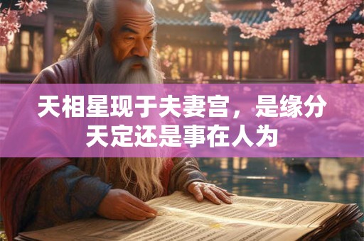 天相星现于夫妻宫，是缘分天定还是事在人为