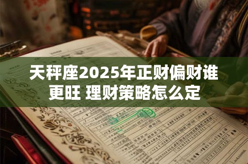 天秤座2025年正财偏财谁更旺 理财策略怎么定