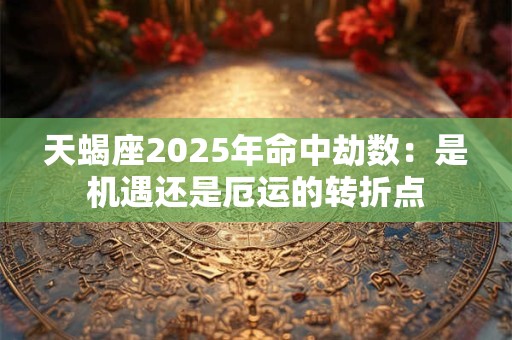 天蝎座2025年命中劫数：是机遇还是厄运的转折点
