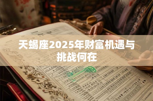 天蝎座2025年财富机遇与挑战何在