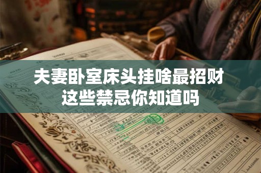 夫妻卧室床头挂啥最招财 这些禁忌你知道吗