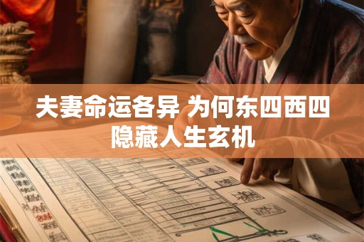 夫妻命运各异 为何东四西四隐藏人生玄机