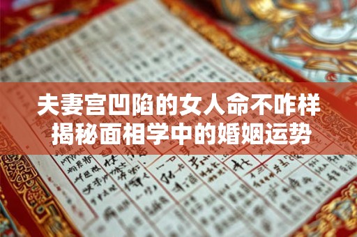 夫妻宫凹陷的女人命不咋样 揭秘面相学中的婚姻运势玄机