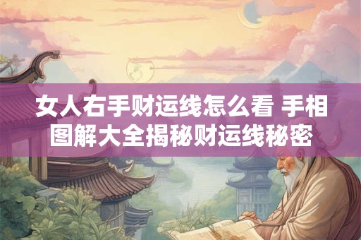 女人右手财运线怎么看 手相图解大全揭秘财运线秘密