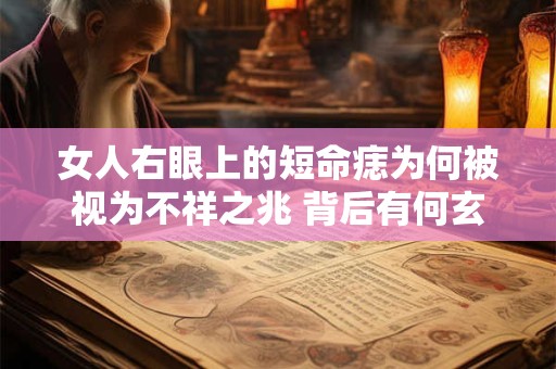 女人右眼上的短命痣为何被视为不祥之兆 背后有何玄机