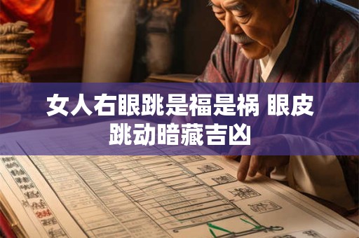 女人右眼跳是福是祸 眼皮跳动暗藏吉凶