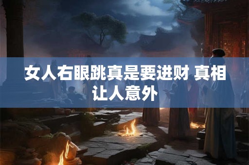 女人右眼跳真是要进财 真相让人意外