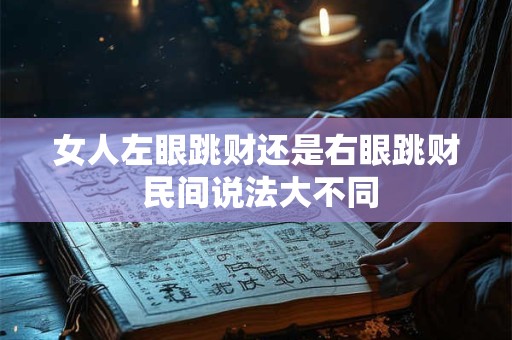 女人左眼跳财还是右眼跳财 民间说法大不同