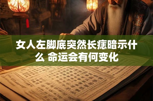 女人左脚底突然长痣暗示什么 命运会有何变化