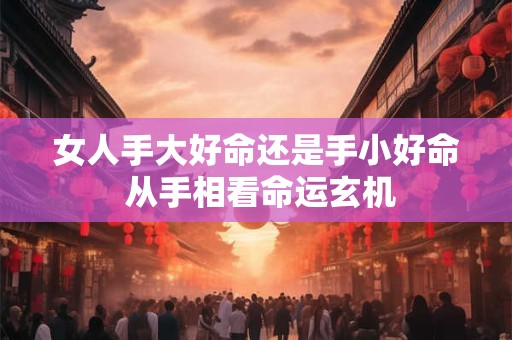 女人手大好命还是手小好命 从手相看命运玄机
