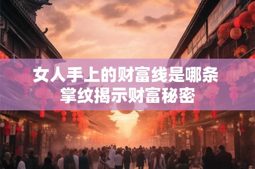 女人手上的财富线是哪条 掌纹揭示财富秘密