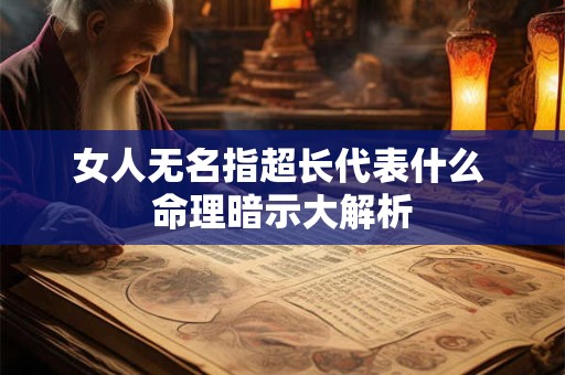 女人无名指超长代表什么 命理暗示大解析