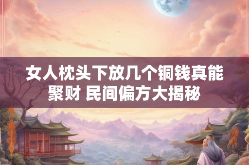 女人枕头下放几个铜钱真能聚财 民间偏方大揭秘