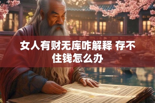 女人有财无库咋解释 存不住钱怎么办