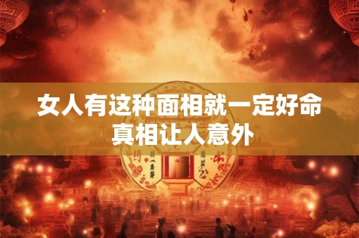 女人有这种面相就一定好命 真相让人意外