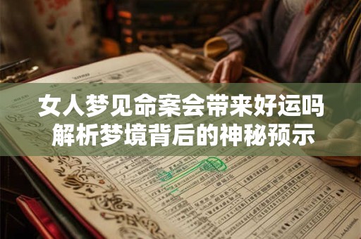 女人梦见命案会带来好运吗 解析梦境背后的神秘预示