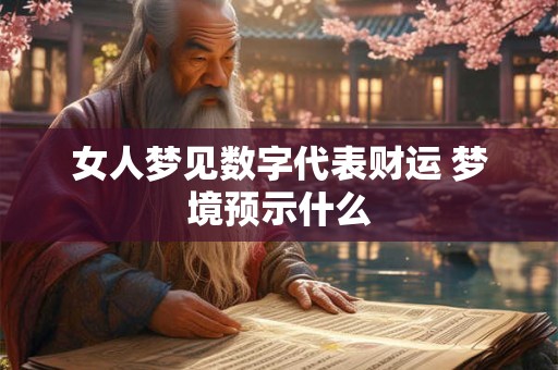 女人梦见数字代表财运 梦境预示什么