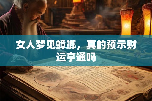 女人梦见蟑螂，真的预示财运亨通吗