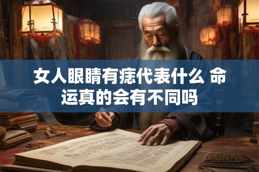 女人眼睛有痣代表什么 命运真的会有不同吗