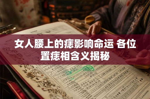 女人腰上的痣影响命运 各位置痣相含义揭秘