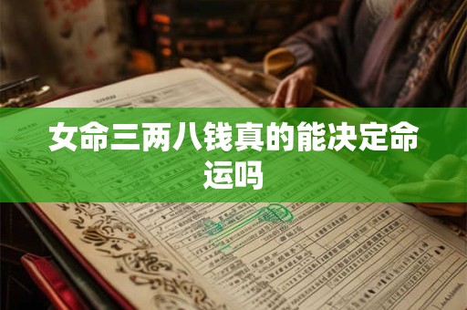 女命三两八钱真的能决定命运吗