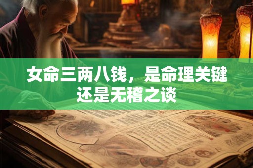 女命三两八钱，是命理关键还是无稽之谈