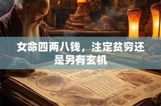女命四两八钱，注定贫穷还是另有玄机