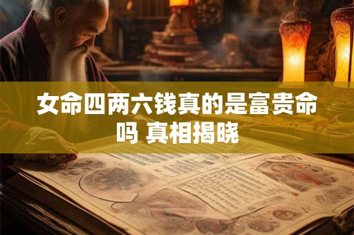 女命四两六钱，真能预示富贵人生吗