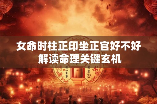 女命时柱正印坐正官好不好 解读命理关键玄机