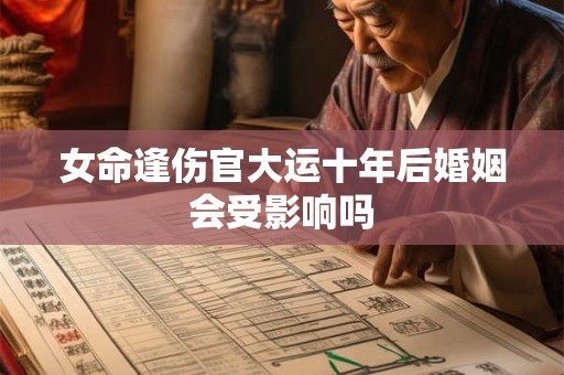 女命逢伤官大运十年后婚姻会受影响吗