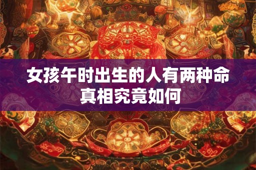 女孩午时出生的人有两种命 真相究竟如何