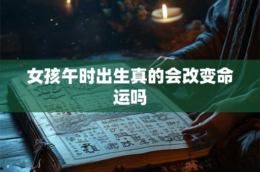女孩午时出生真的会改变命运吗