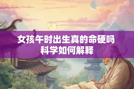 女孩午时出生真的命硬吗 科学如何解释