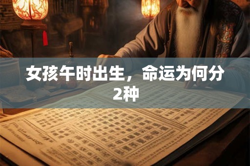 女孩午时出生，命运为何分2种