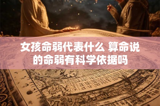 女孩命弱代表什么 算命说的命弱有科学依据吗
