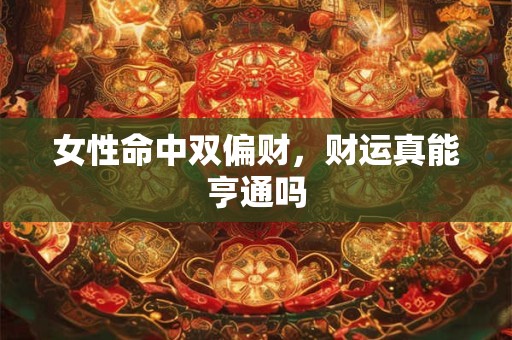 女性命中双偏财，财运真能亨通吗