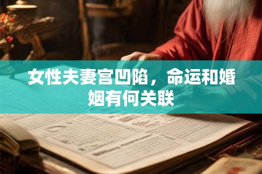 女性夫妻宫凹陷，命运和婚姻有何关联