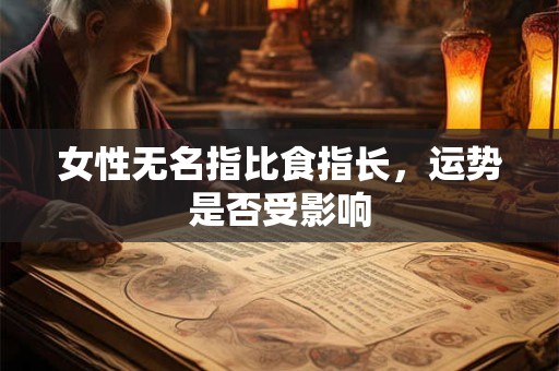 女性无名指比食指长，运势是否受影响