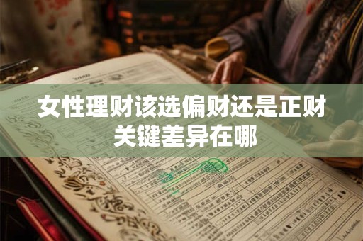 女性理财该选偏财还是正财 关键差异在哪