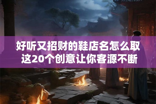 好听又招财的鞋店名怎么取 这20个创意让你客源不断