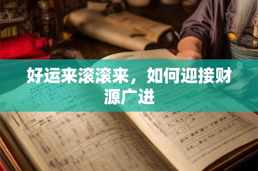 好运来滚滚来，如何迎接财源广进