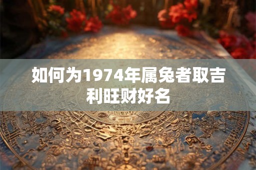 如何为1974年属兔者取吉利旺财好名