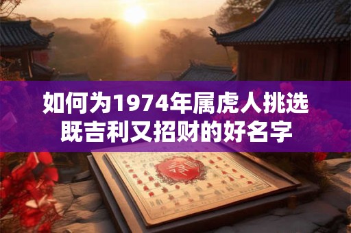 如何为1974年属虎人挑选既吉利又招财的好名字