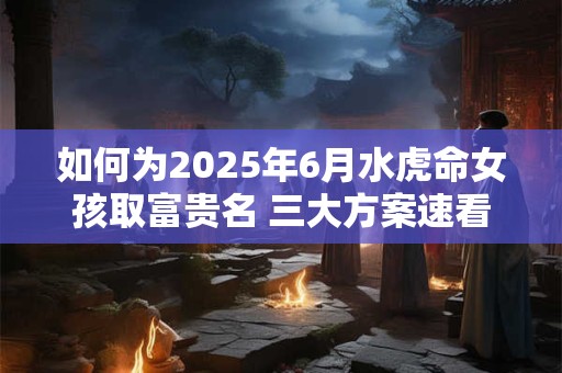 如何为2025年6月水虎命女孩取富贵名 三大方案速看