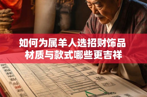 详细阅读:如何为属羊人选招财饰品 材质与款式哪些更吉祥 如何为属羊人选招财饰品 材质与款式哪些更吉祥
