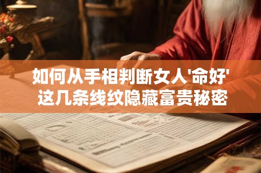 如何从手相判断女人'命好' 这几条线纹隐藏富贵秘密