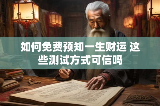 如何免费预知一生财运 这些测试方式可信吗