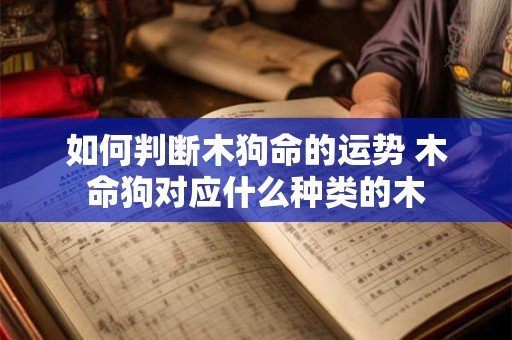 如何判断木狗命的运势 木命狗对应什么种类的木