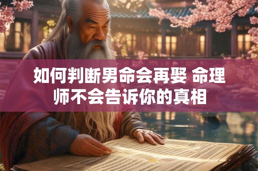 如何判断男命会再娶 命理师不会告诉你的真相